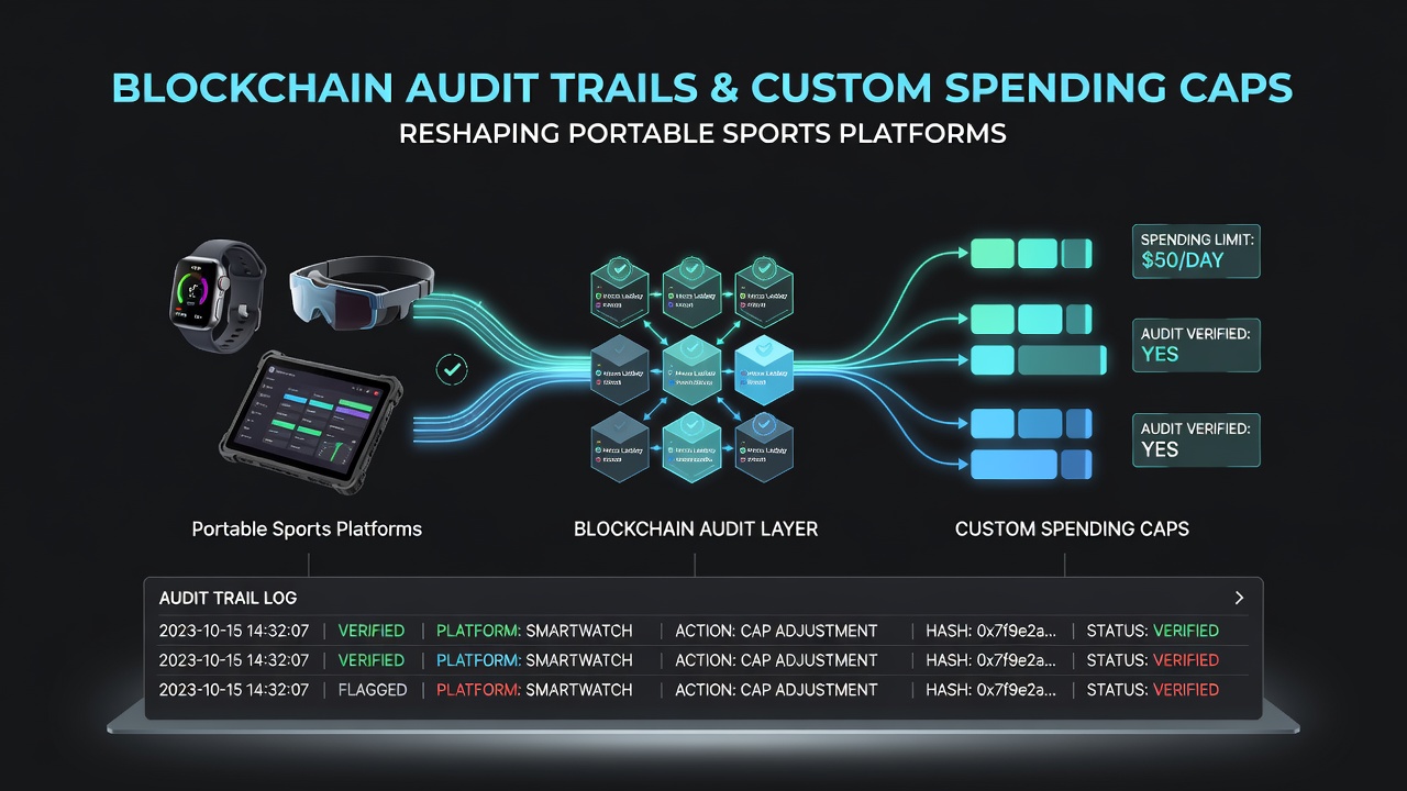 Mobile Sportplattform mit Blockchain-Audit und Ausgabenlimits